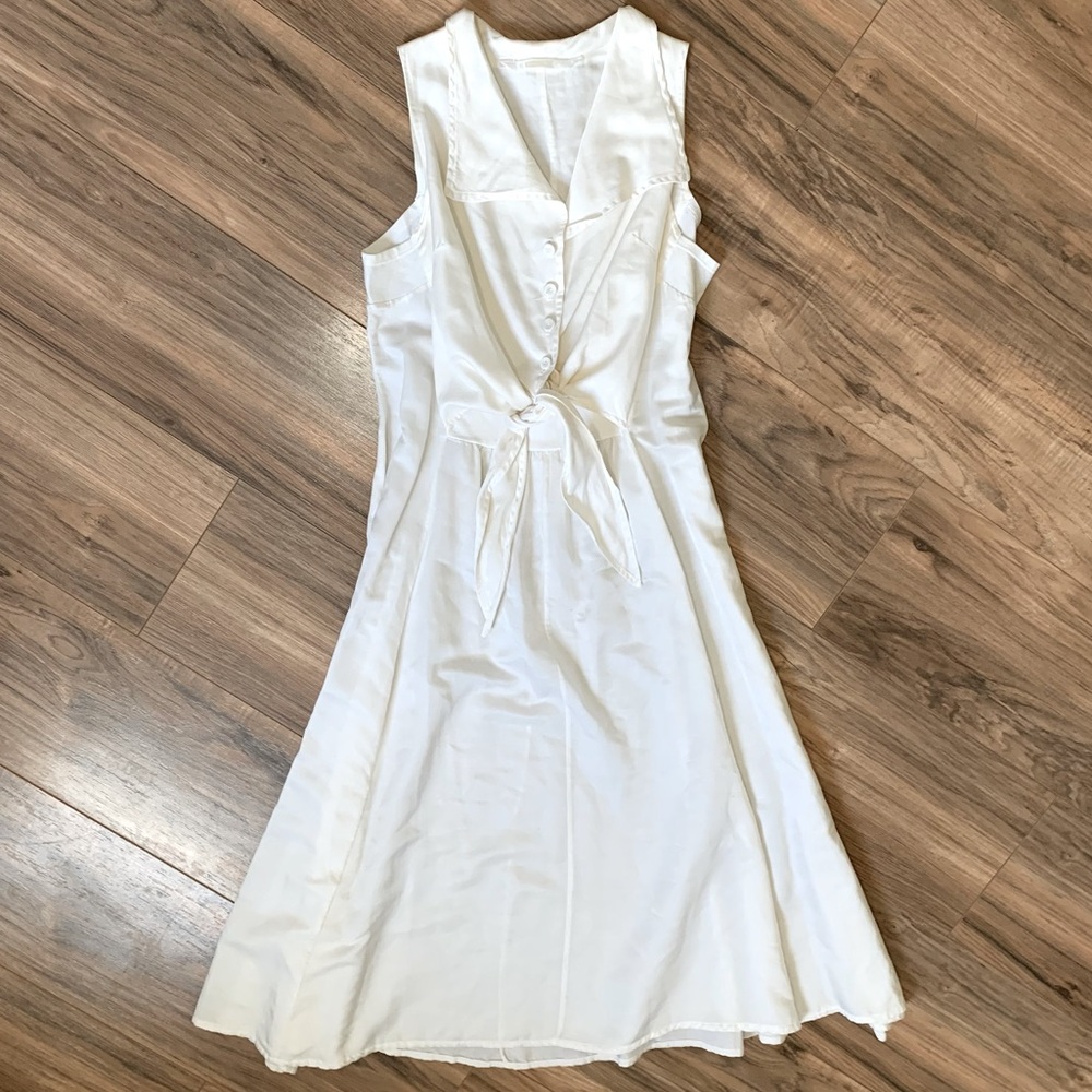 Luna Luz cream silk cotton dress size S